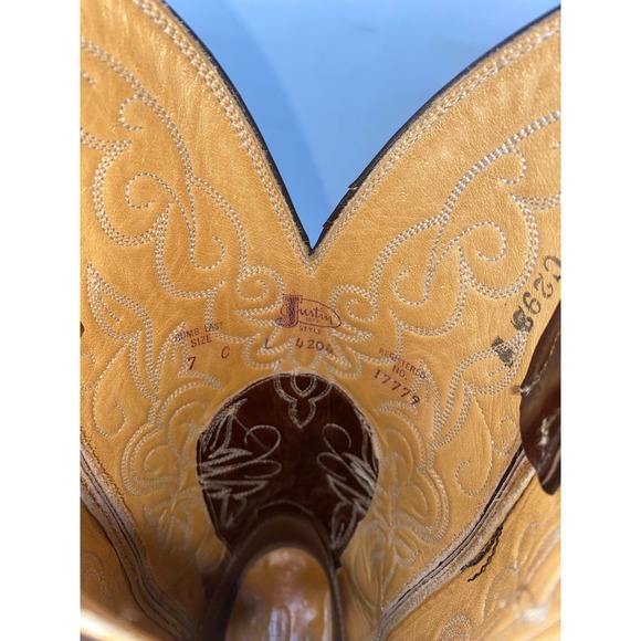 Women’s Justin cowboy boots size 7 C brown western main image 10